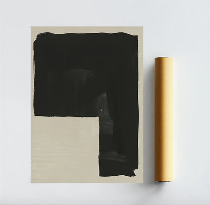 modern black abstract wall art print