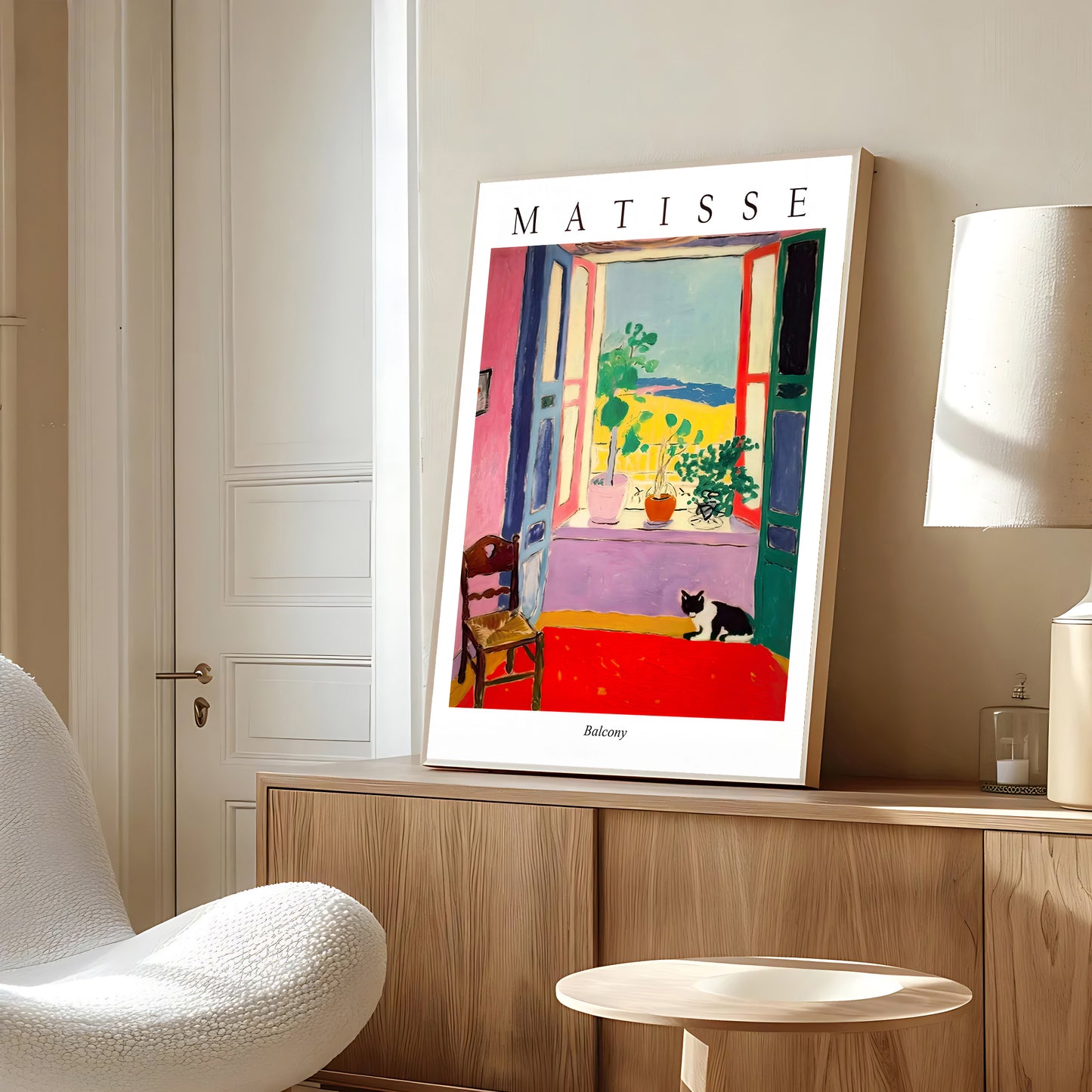 open window balcony wall art print