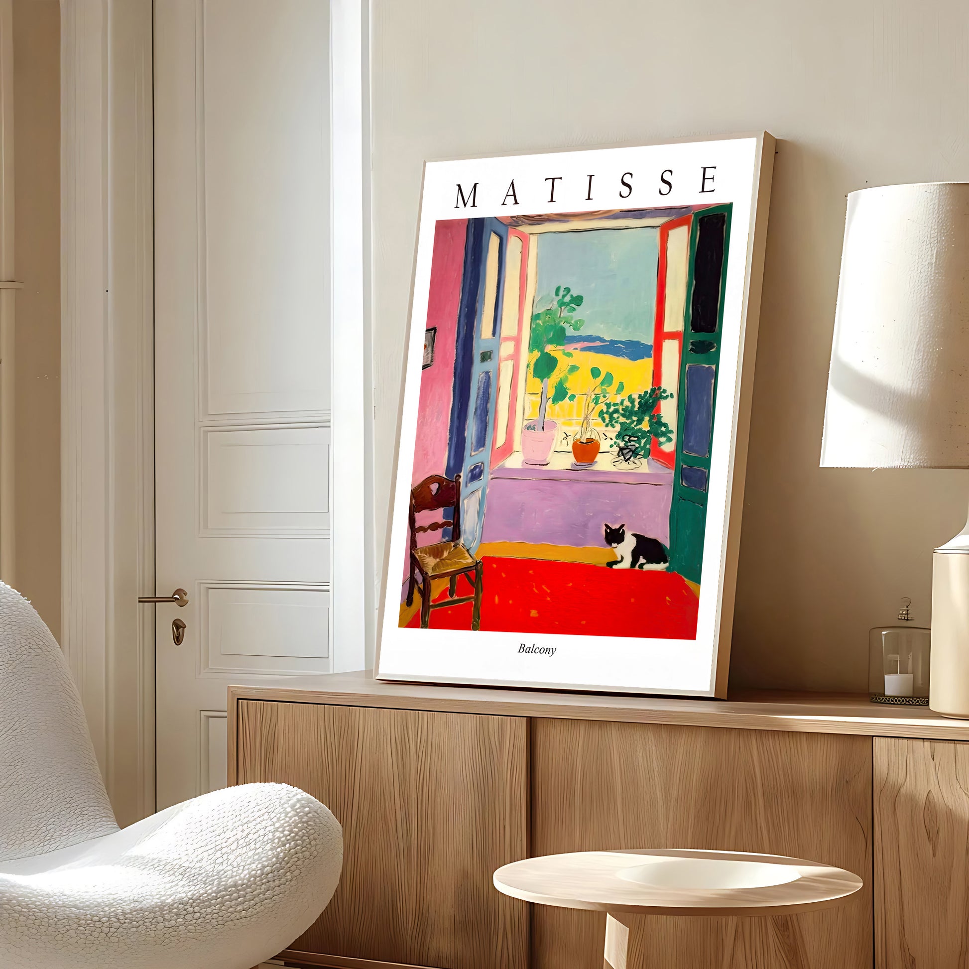 open window balcony wall art print