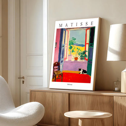 open window balcony wall art print