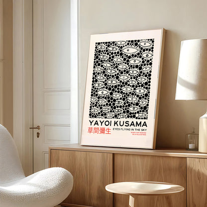 Yayoi-Kusama Inspired Poster Dots and Eyes