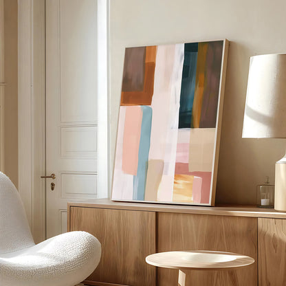 Modern neutral abstract wall art print