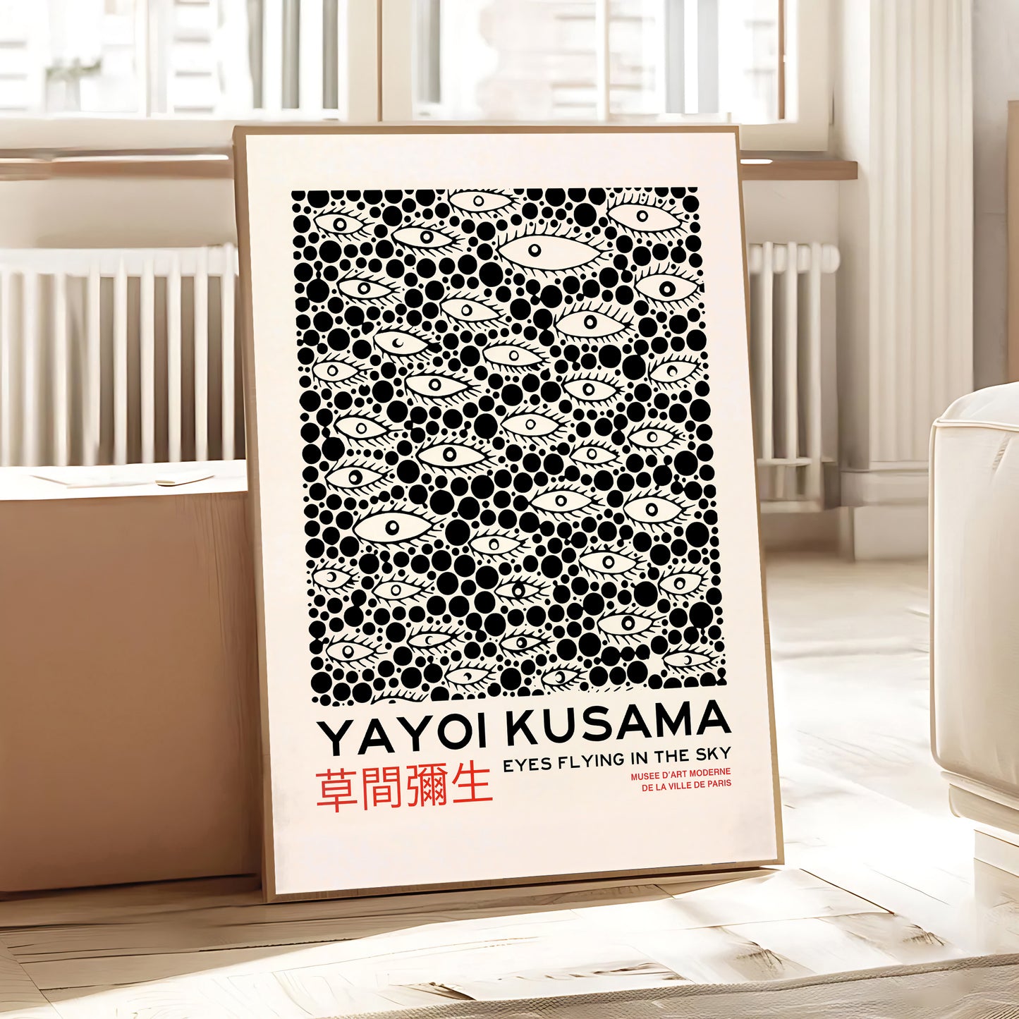 Yayoi-Kusama Inspired Poster Dots and Eyes
