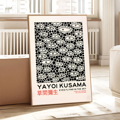 Yayoi-Kusama Inspired Poster Dots and Eyes