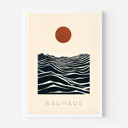 geometric beige black artwork bauhaus style